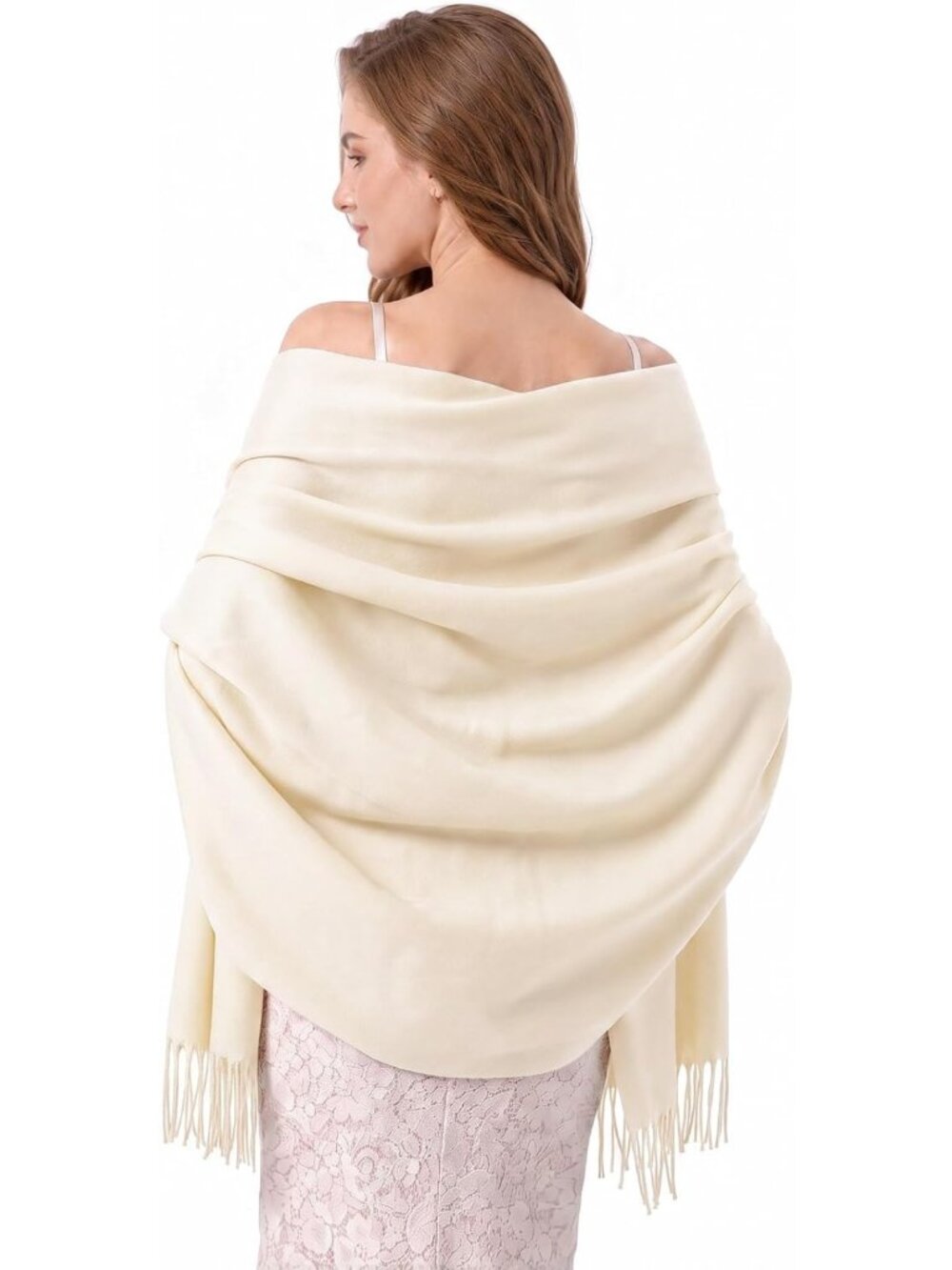 Cozy Cashmere Feel Women's Winter Scarf Shawl Wrap - Perfect for Weddings